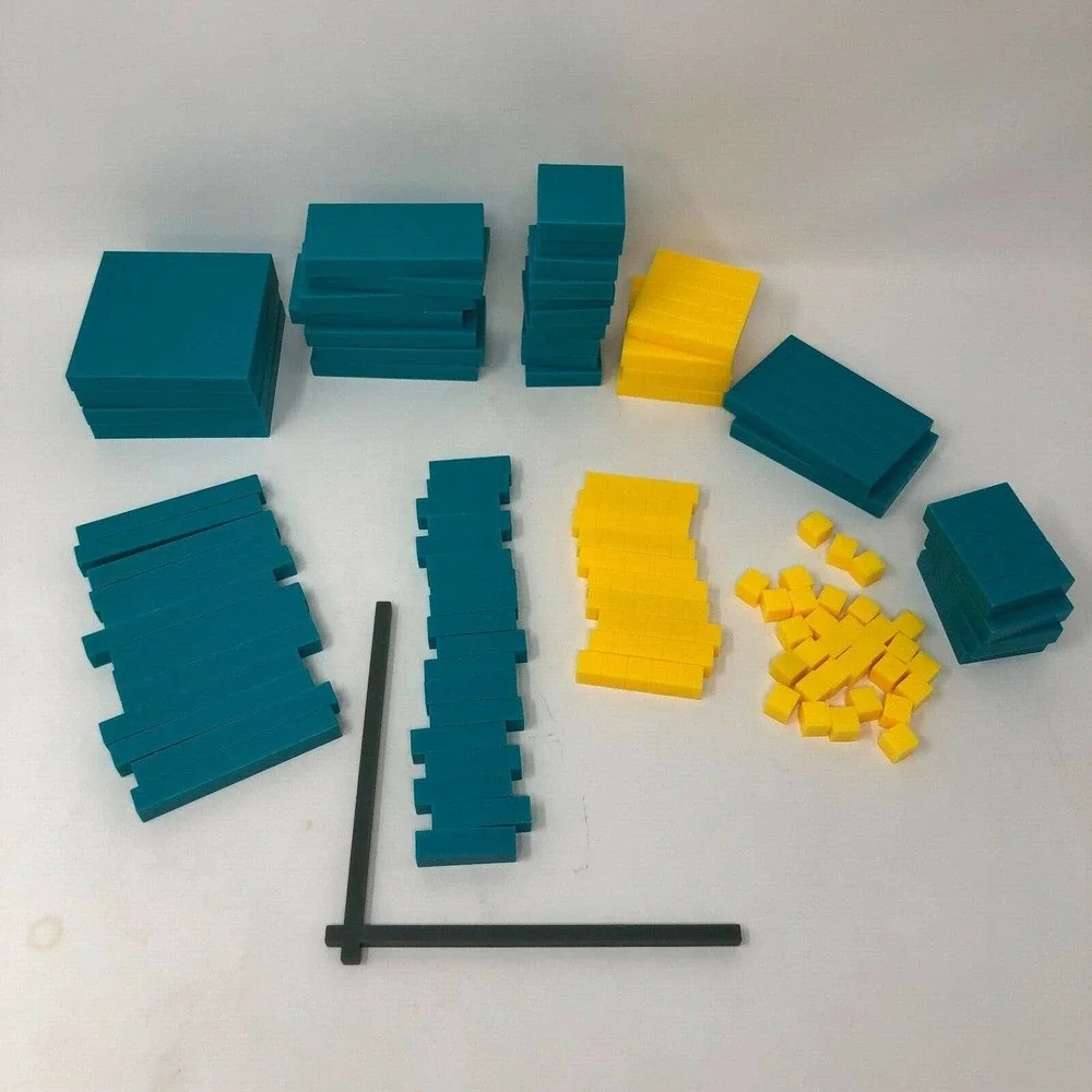 Math Manipulative Student Block Set Algebra Lab 103 Pieces Activity Homeschool - Picture 3 of 11